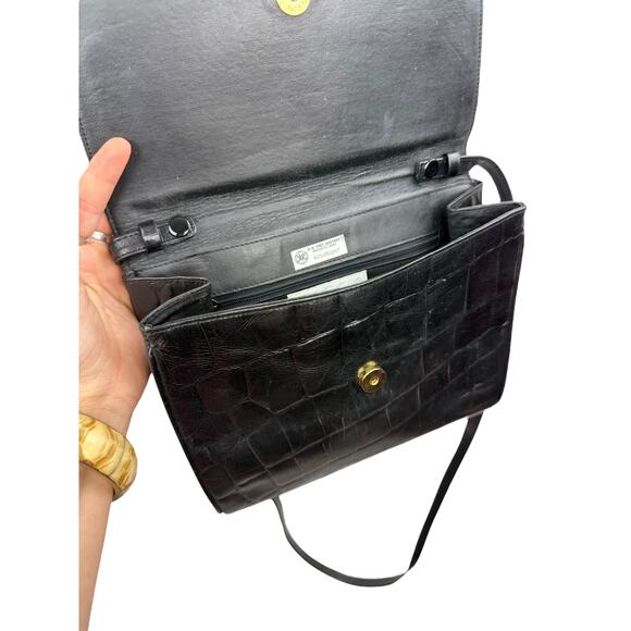 1980's LORD & TAYLOR crocodile leather bag - Picture 4 of 7